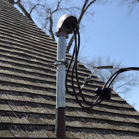 cable from pole to house to touching metal garage roof|electrical overhead line to garage.